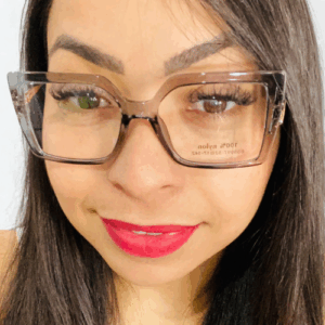 Óculos  Bege - código 9097