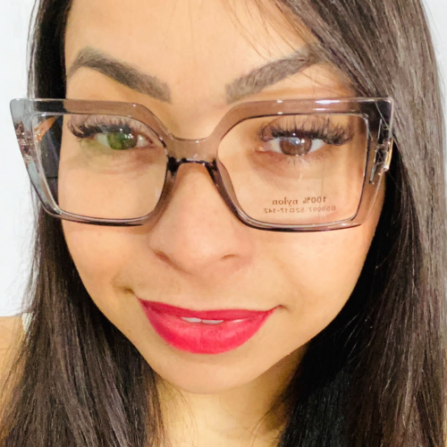 Óculos Bege - código 9097